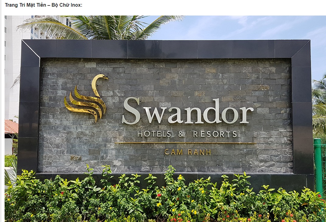 Công trình: Thi công bảng biển chỉ dẫn pegas swandor bãi dài cam lâm